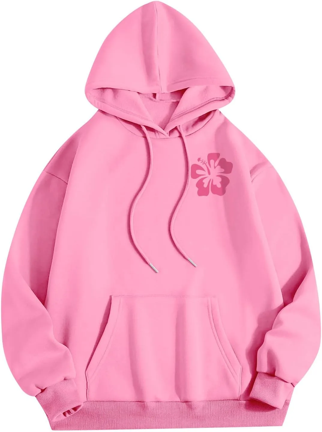 Hoodies For Teen Girls Long Sleeve Letter Print Casual Graphic Drawstring Pullover Cute Oversize Hoodie