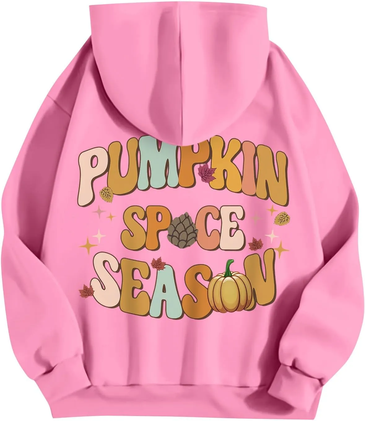 Hoodies For Teen Girls Long Sleeve O Neck Casual Drawstring Letter Printed Pullover Tops