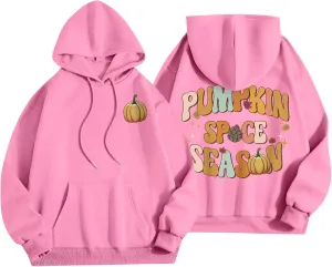 Hoodies For Teen Girls Long Sleeve O Neck Casual Drawstring Letter Printed Pullover Tops
