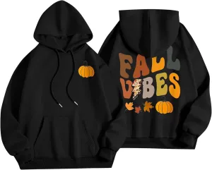 Hoodies For Teen Girls Long Sleeve O Neck Casual Drawstring Letter Printed Pullover Tops