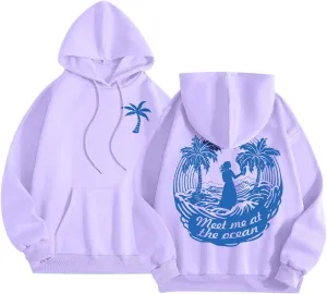 Hoodies for Teen Girls Trendy 2024 Graphic Long Sleeve Preppy PPP Hoodies Pink Pom Puff Pullover Cute Oversized Sweatshirts PPP Hoodie Today On Clearance