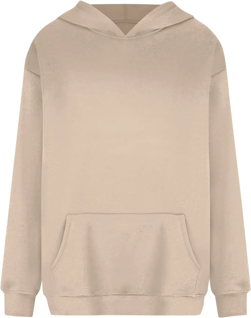 Hoodies for Women Preppy Fleece Pullover Preppy Long Sleeve Oversized Sweatshirts with Pockets Winter Sweatshirt
