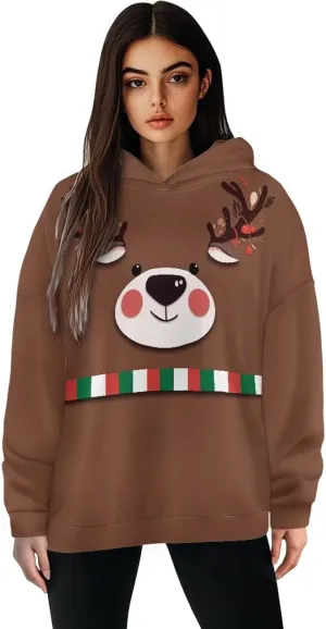 INSTANTARTS Long Sleeve Pullover Tops for Women Oversized Graphic Tshirt Active Wear Hoodies