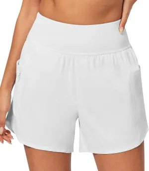 IUGA 5'' Swim Board Shorts Women High Waisted Beach Shorts for Women Quick Dry UPF 50  Swimsuit Bottoms with Liner