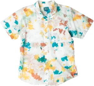 KAVU Girl Party Button Up Shirt - Boyfriend Fit Print