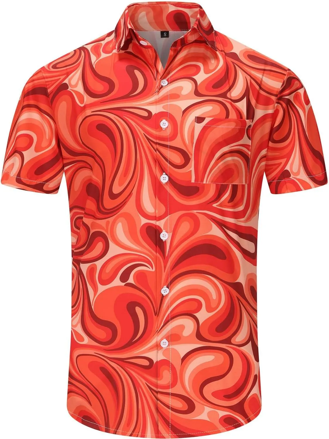 KYKU Funky Hawaiian Shirt for Men Palm Beach Shirts Tropical Vacation Clothes