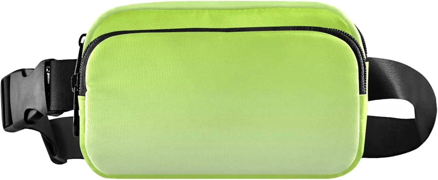 Lemon Green Honeydew Gradient Women Fanny Packs Waterproof Hip Bag Belt Purse Funky Crossbody Waist Bag