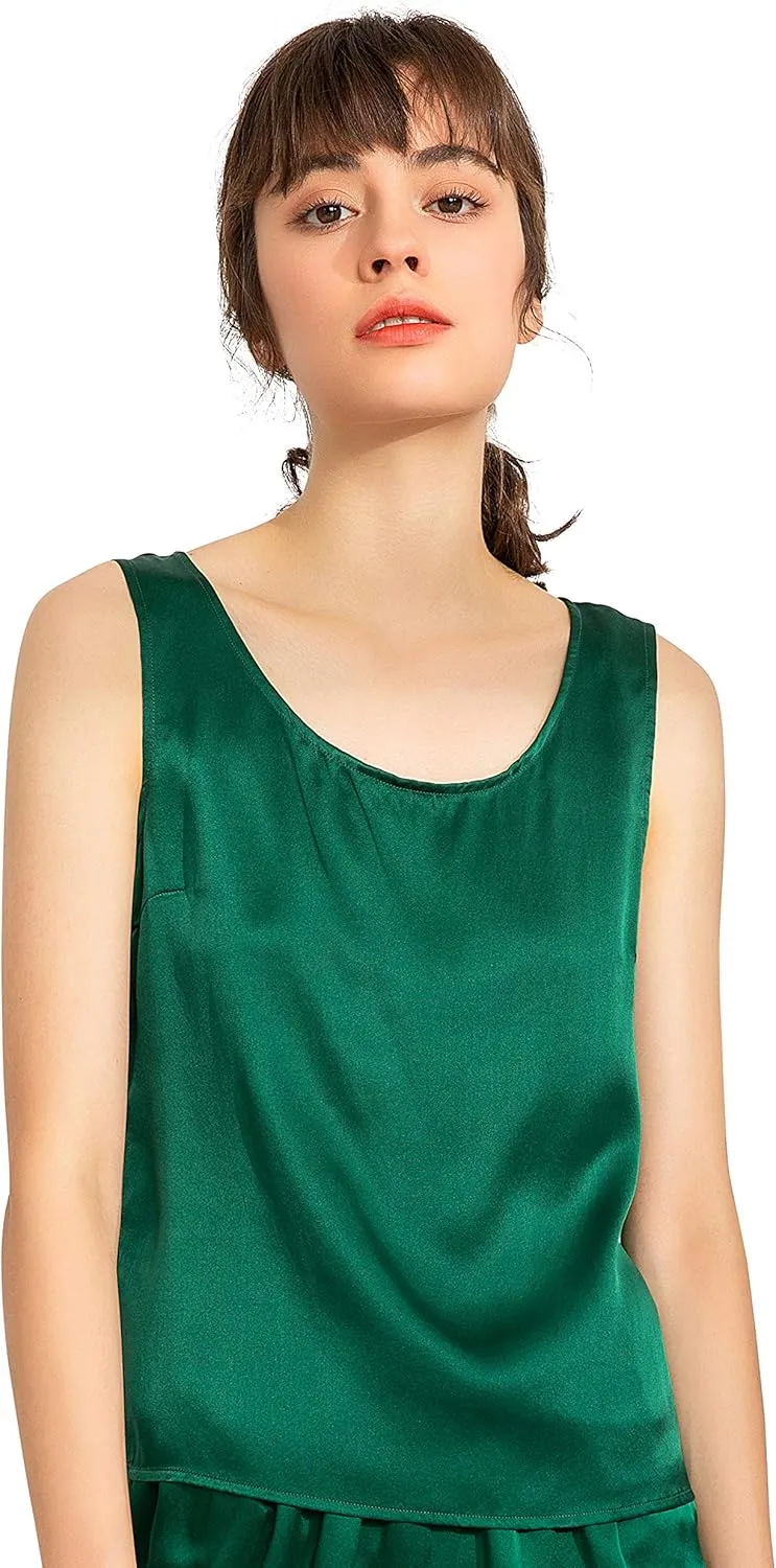 LEPTON 100% Mulberry Silk Camisoles for Women Tank Tops Ladies