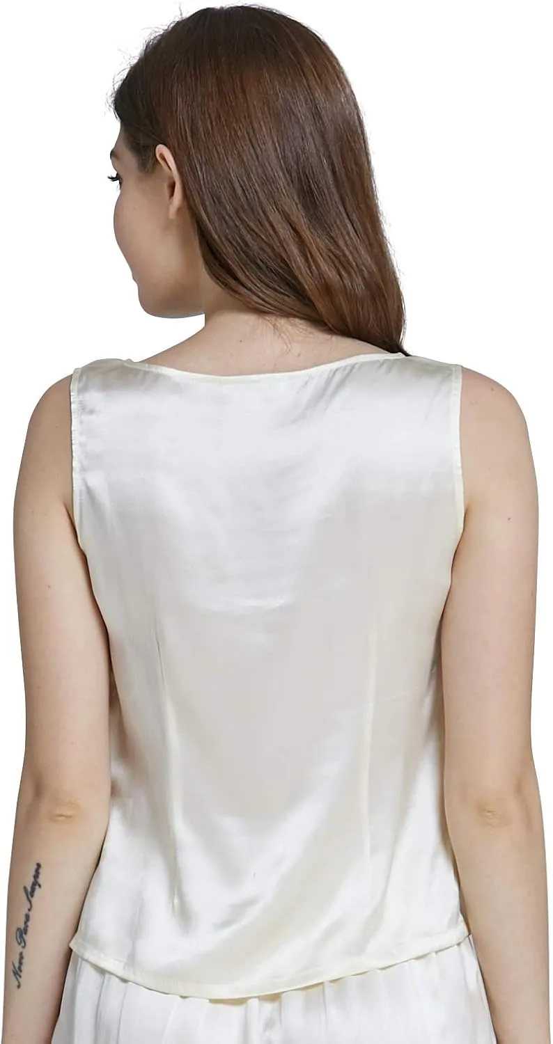 LEPTON 100% Mulberry Silk Camisoles for Women Tank Tops Ladies
