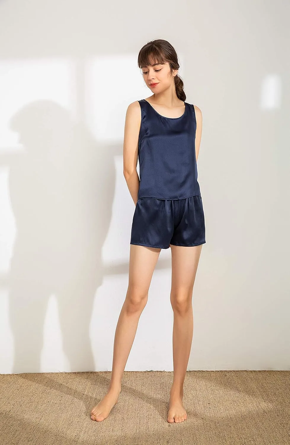 LEPTON 100% Mulberry Silk Camisoles for Women Tank Tops Ladies