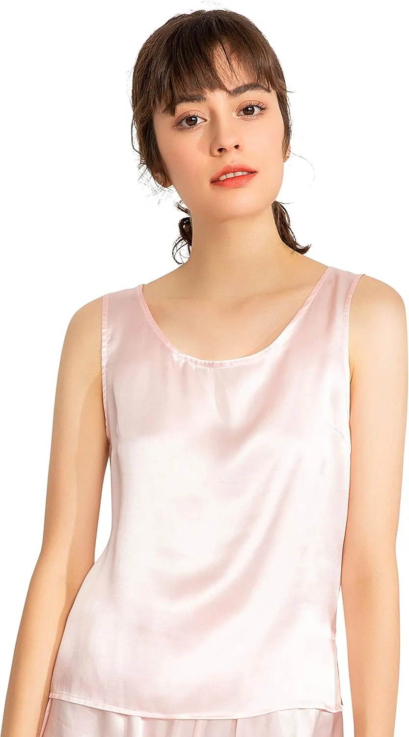 LEPTON 100% Mulberry Silk Camisoles for Women Tank Tops Ladies