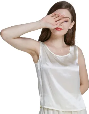 LEPTON 100% Mulberry Silk Camisoles for Women Tank Tops Ladies