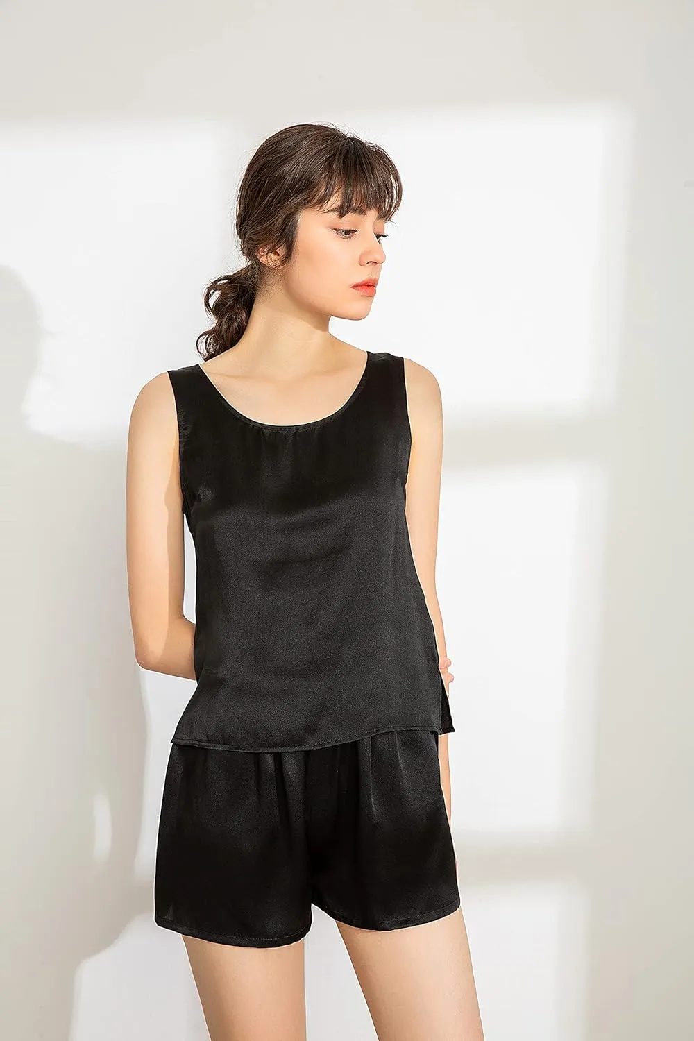 LEPTON 100% Mulberry Silk Camisoles for Women Tank Tops Ladies