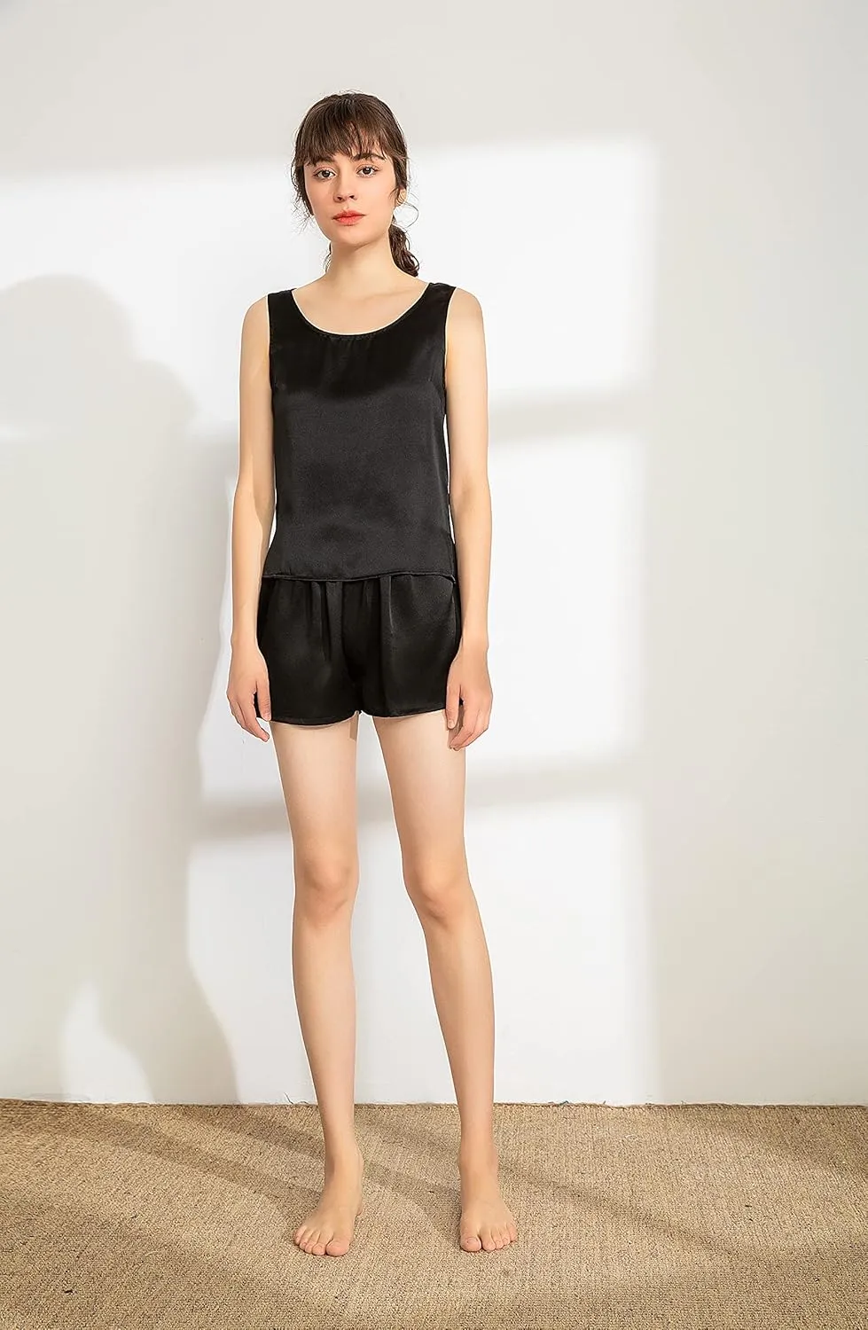 LEPTON 100% Mulberry Silk Camisoles for Women Tank Tops Ladies