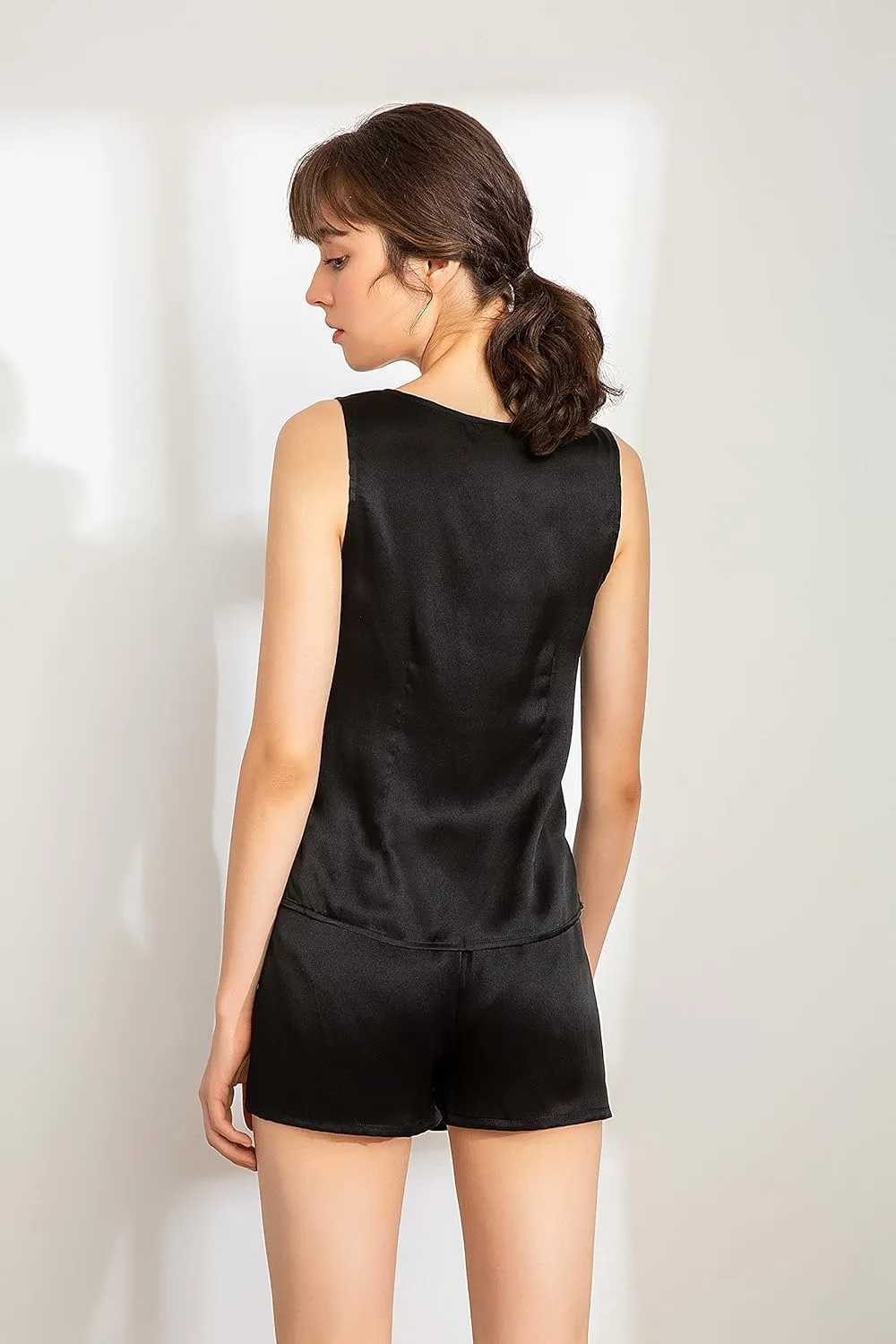 LEPTON 100% Mulberry Silk Camisoles for Women Tank Tops Ladies