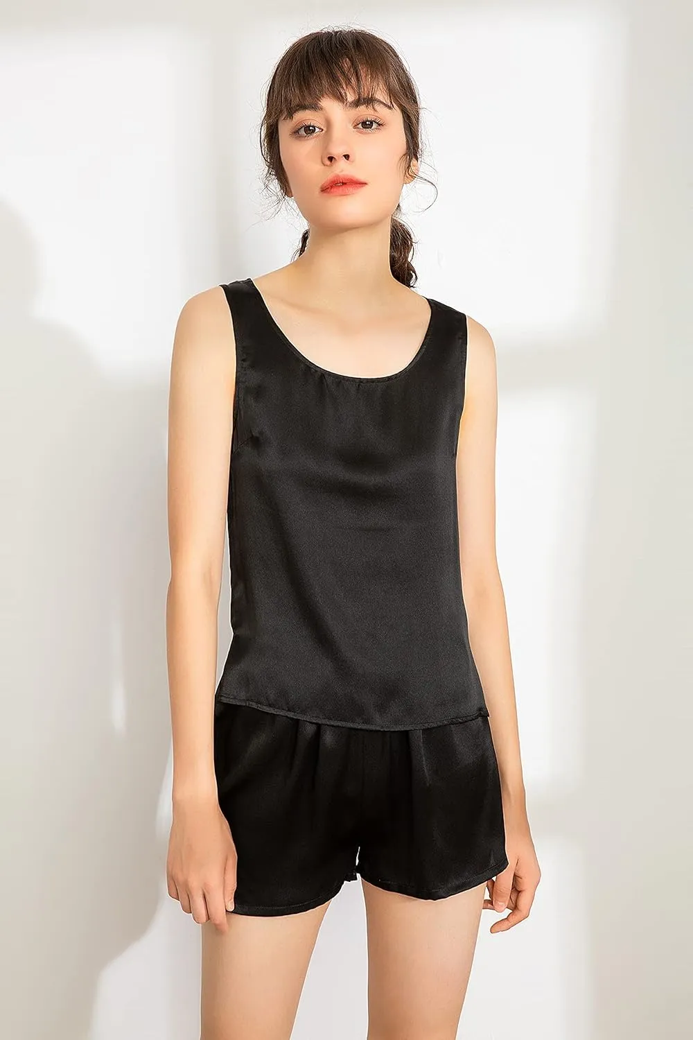 LEPTON 100% Mulberry Silk Camisoles for Women Tank Tops Ladies