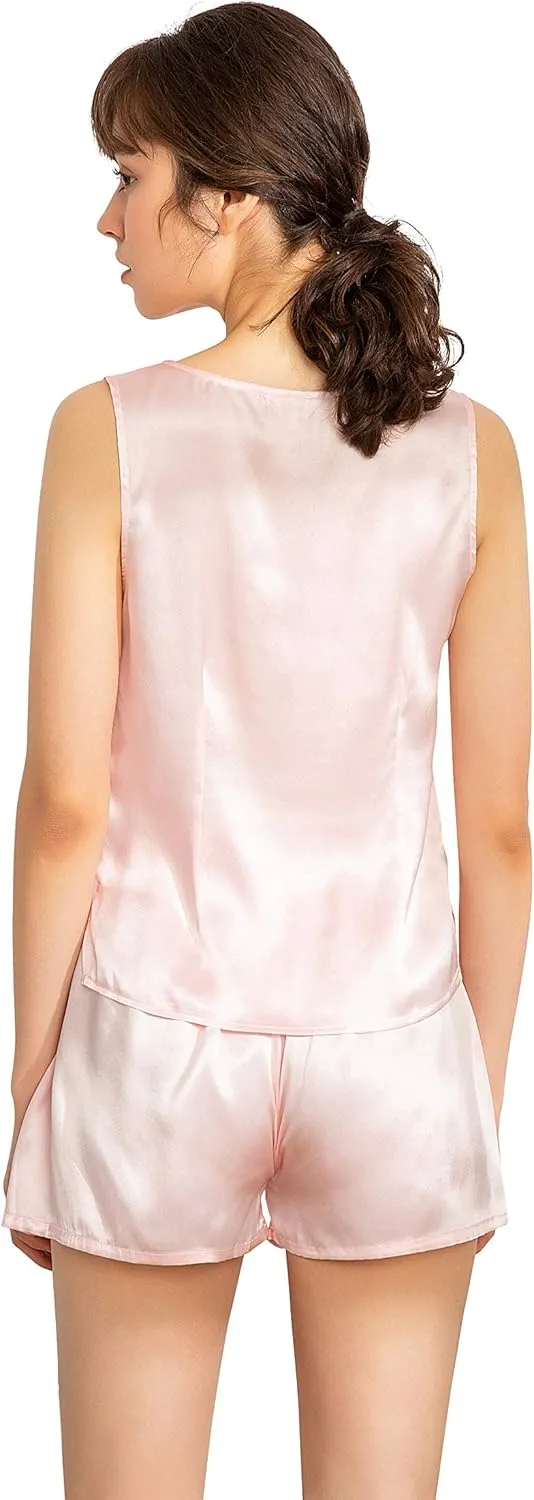 LEPTON 100% Mulberry Silk Camisoles for Women Tank Tops Ladies