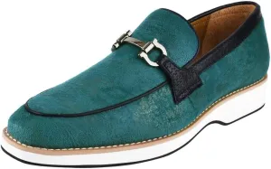 LIBERTYZENO Mens Canvas Textile & Suede Leather Adults Noble Penny Loafers Slip On Prom & Wedding Party Shoes for Prom Graduation