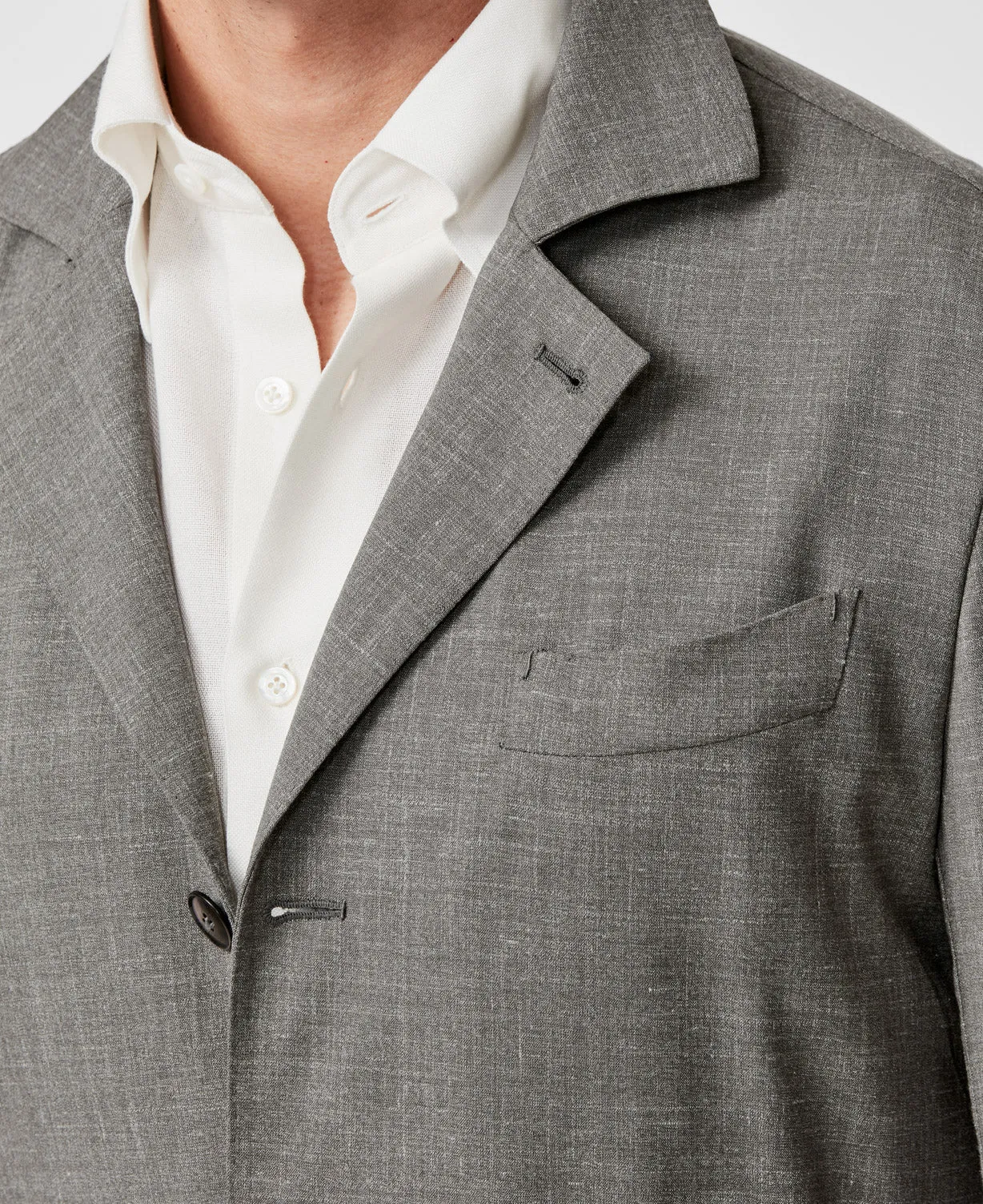 Loro Piana MOOVING Taupe Lightweight Tropical Stretch Wool, Silk & Linen Plain Weave