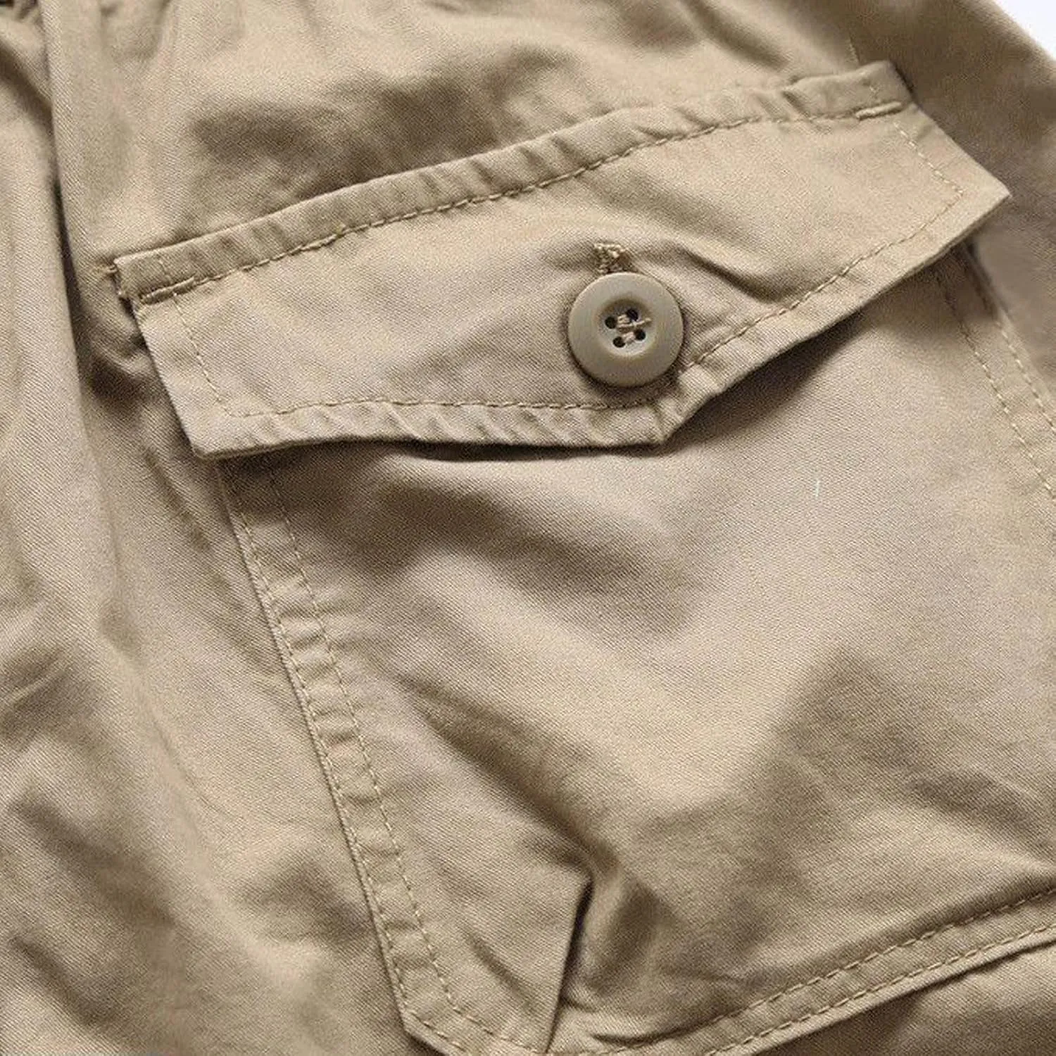 Mens Cargo Pants Straight Leg Capri Pants Lightweight Solid Color Work Pants Casual Multiple Pockets Hiking Sweatpants