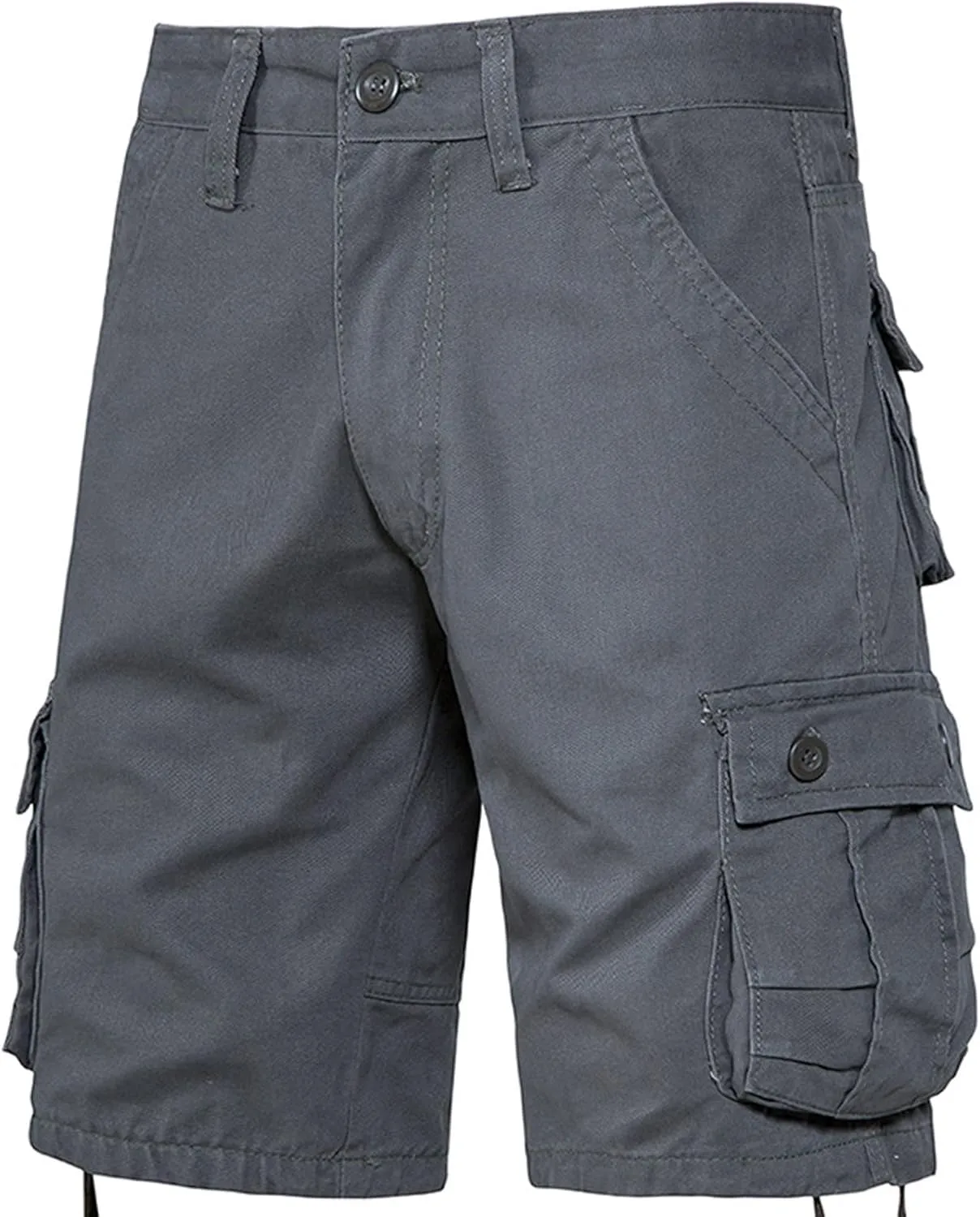 Men's Fashion Workout Shorts with Multi Pockets Zipper Button Slim Fit Cargo Pants Active Workout Short Pants 2025