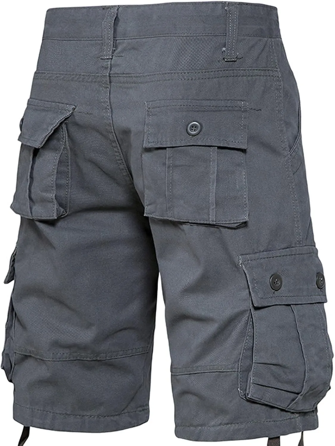Men's Fashion Workout Shorts with Multi Pockets Zipper Button Slim Fit Cargo Pants Active Workout Short Pants 2025