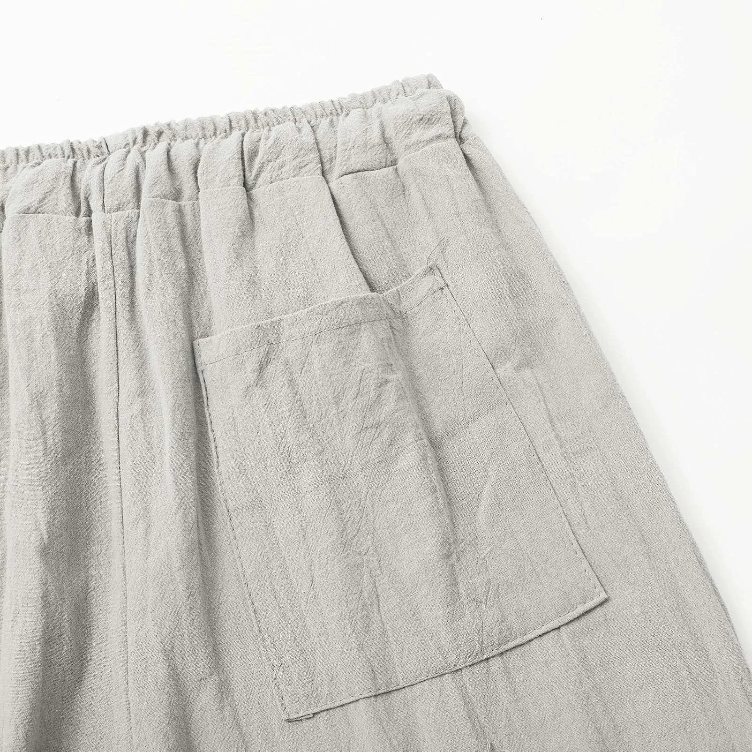 Men's Linen Pants Plus Size Plain Casual Pant Summer Outdoor Vacation Beach Trousers Lightweight Open Bottom Slacks