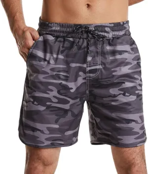 Mens Quick Dry Board Shorts Swim Trunks with Zipper Pockets Bathing Suit
