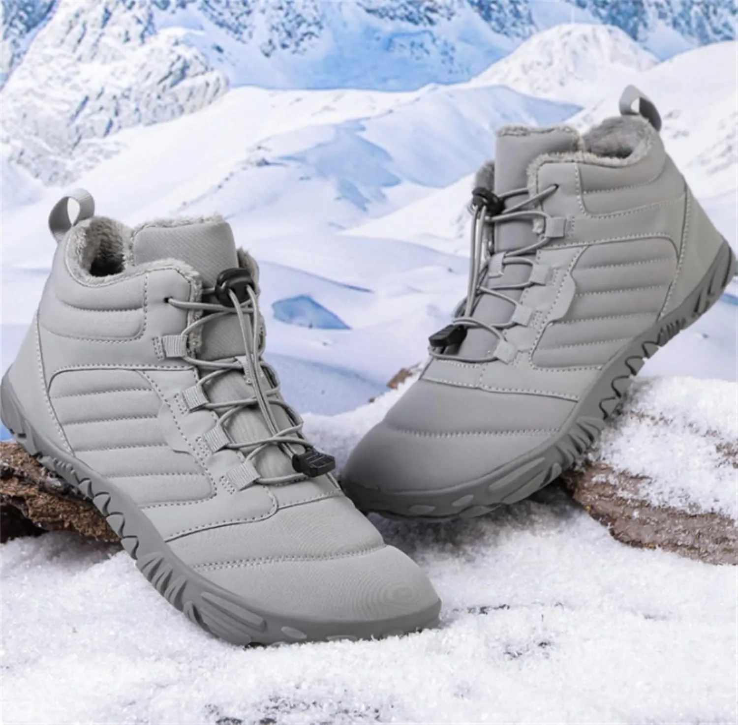 Men's Work Boots Waterproof Hiking Sneakers Fur Lined Ankle Boot Safety Toe Shoes for Women Comfortable Platform Sneakers Lightweight Safety Hike Grounded Footwear