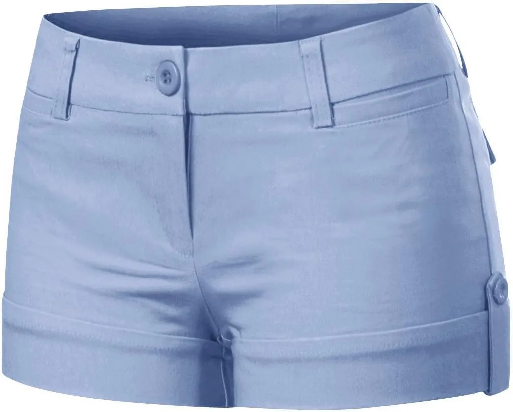 MixMatchy Women's Casual Body Enhancing Comfort Cuffed Shorts with Pockets