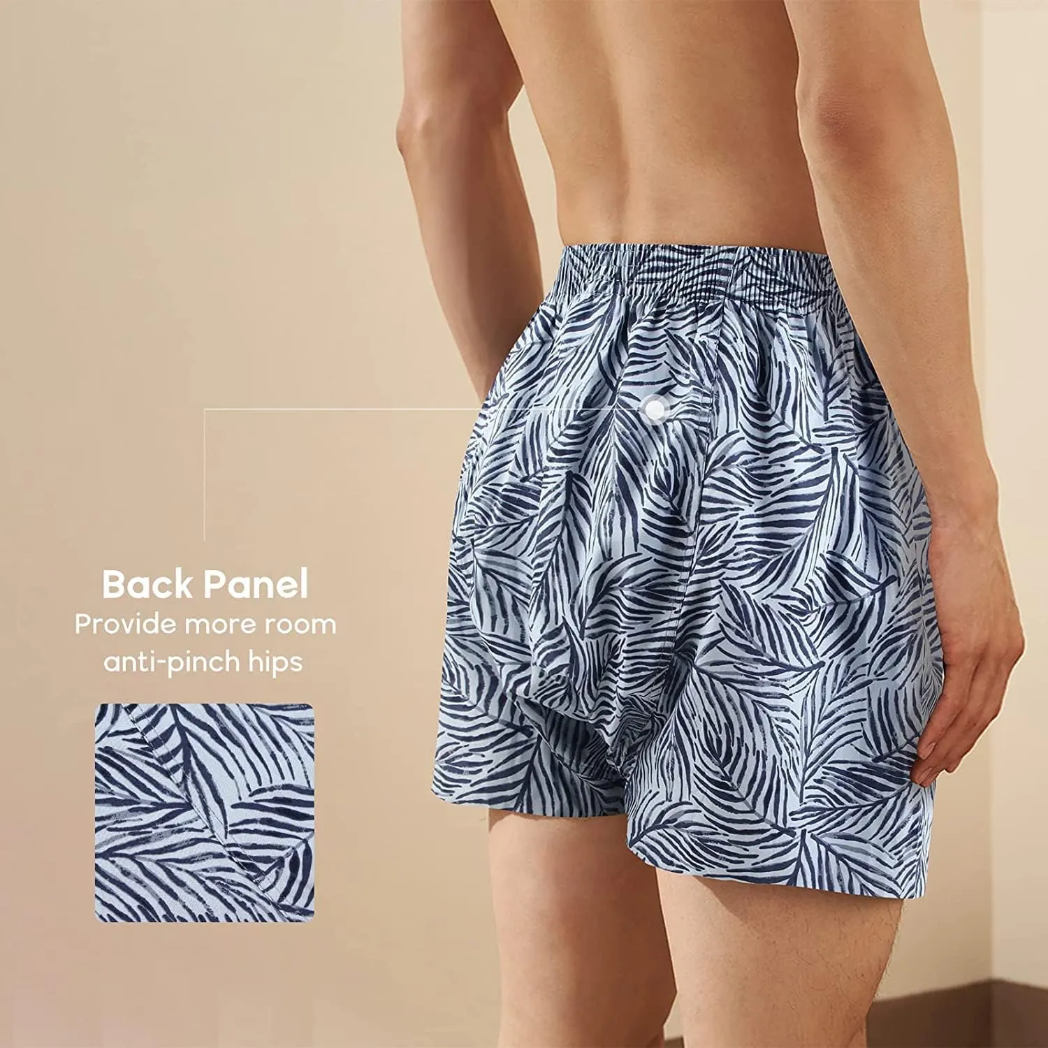 Natural Feelings Classic Boxers Shorts Cotton Woven Mens Underwear Boxers Pack