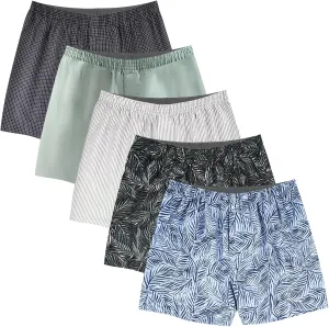 Natural Feelings Classic Boxers Shorts Cotton Woven Mens Underwear Boxers Pack