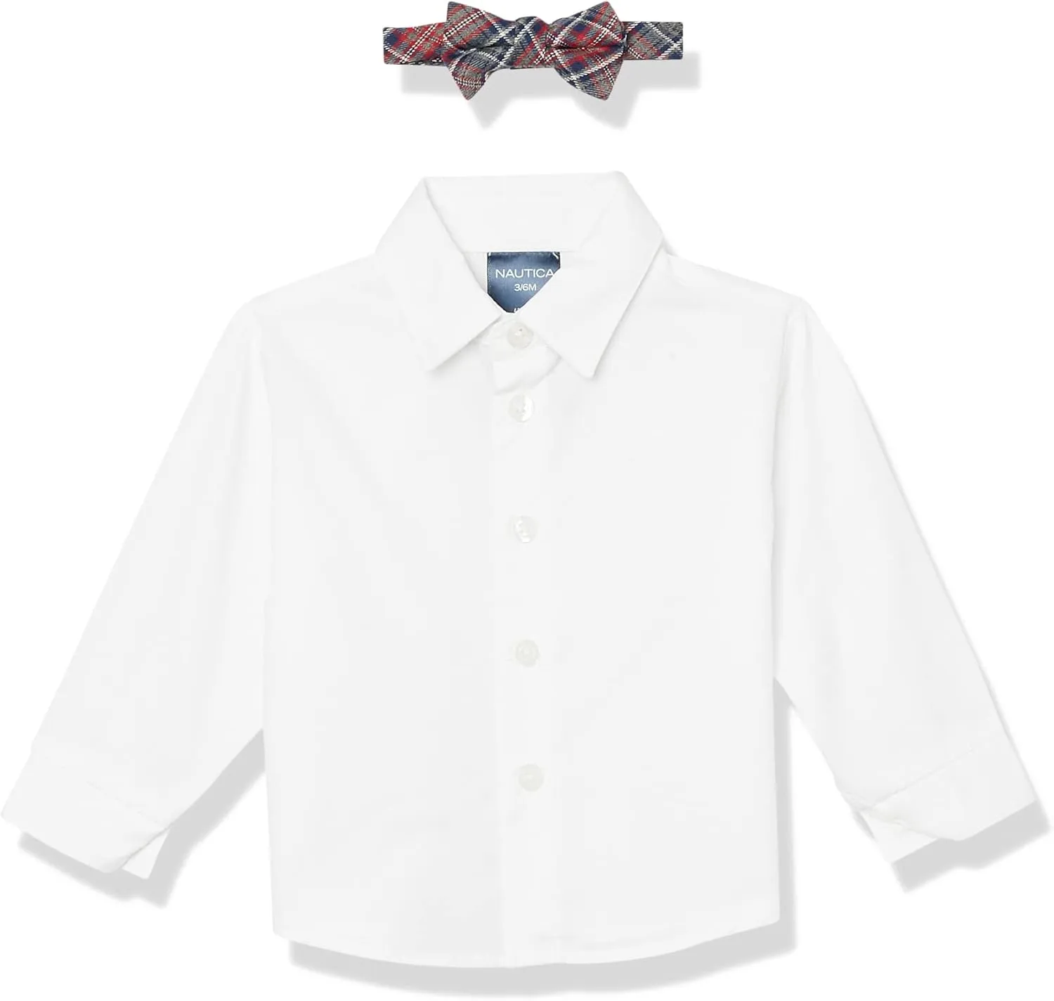Nautica Baby Boys' 4-Piece Suit Set with Dress Shirt, Vest, Pants, and Bow Tie