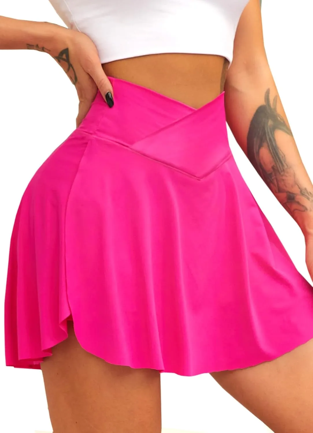 Navneet Women Tennis Skirts with Pockets High Waisted Golf Skirts Athletic Skorts Pleated Mini Skirt Workout Sport Pickleball