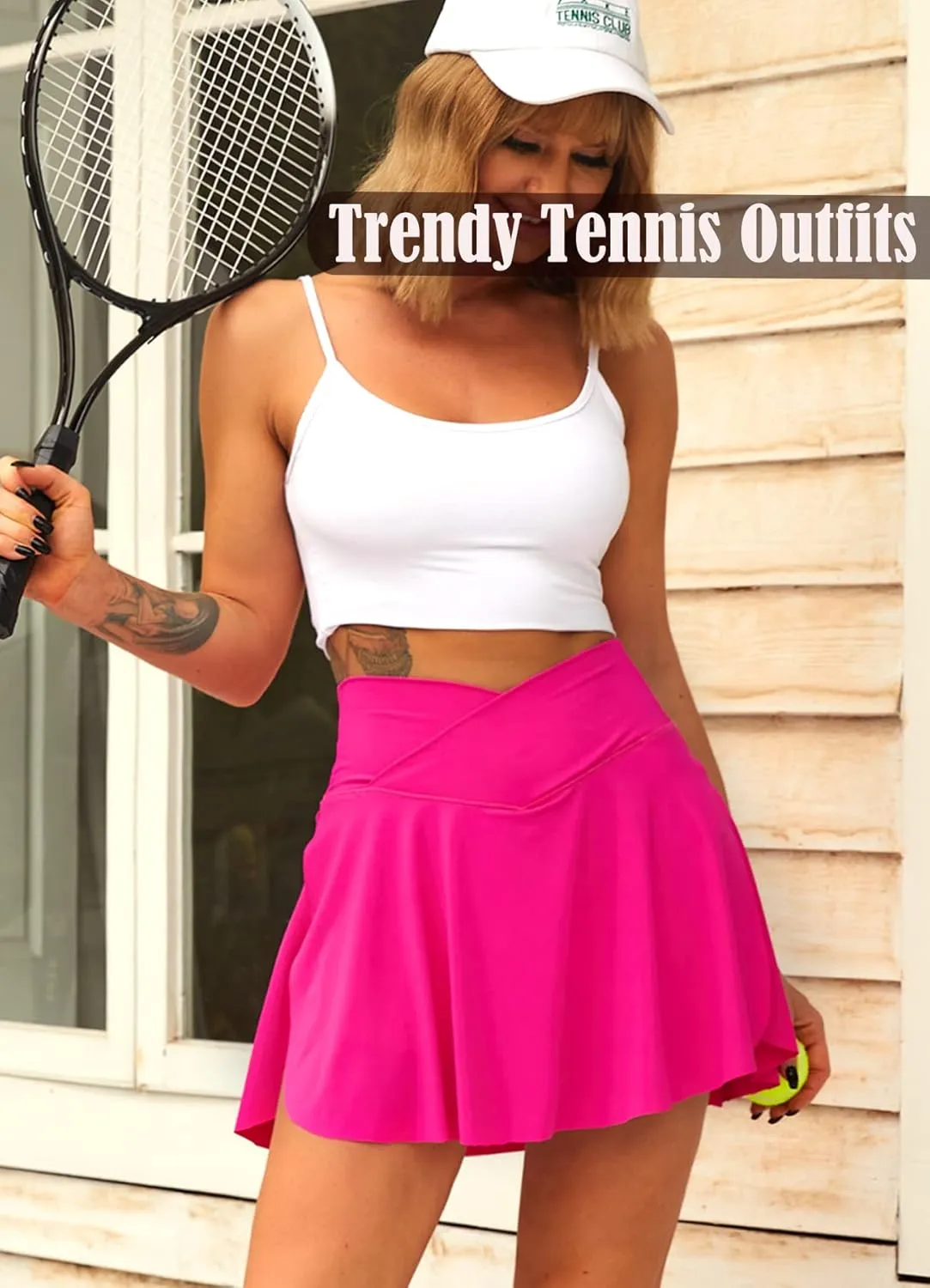 Navneet Women Tennis Skirts with Pockets High Waisted Golf Skirts Athletic Skorts Pleated Mini Skirt Workout Sport Pickleball