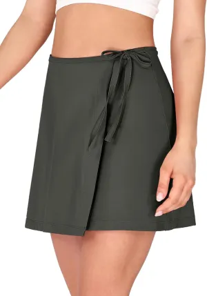 ODODOS Wrap Skorts for Women Built-in Shorts High Waist Tennis Skirts with Pockets for Casual Athletic Golf