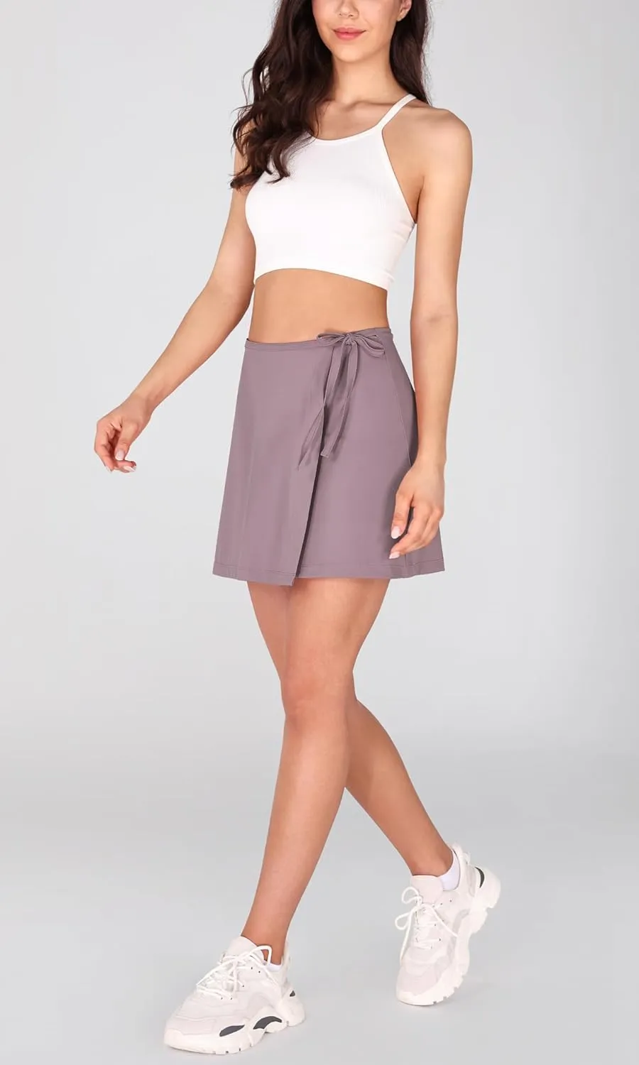 ODODOS Wrap Skorts for Women Built-in Shorts High Waist Tennis Skirts with Pockets for Casual Athletic Golf