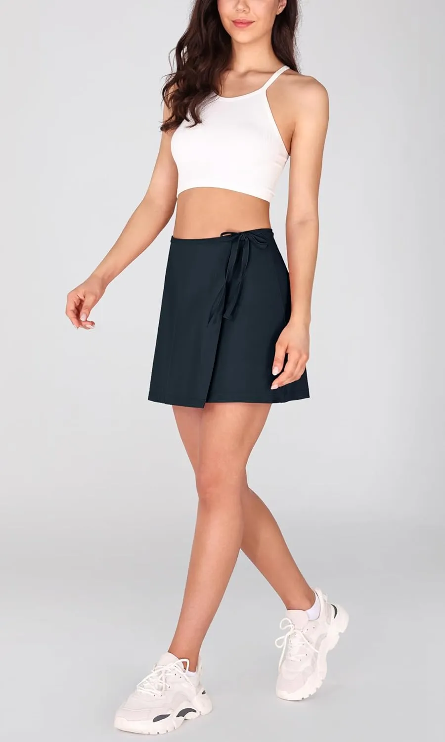 ODODOS Wrap Skorts for Women Built-in Shorts High Waist Tennis Skirts with Pockets for Casual Athletic Golf