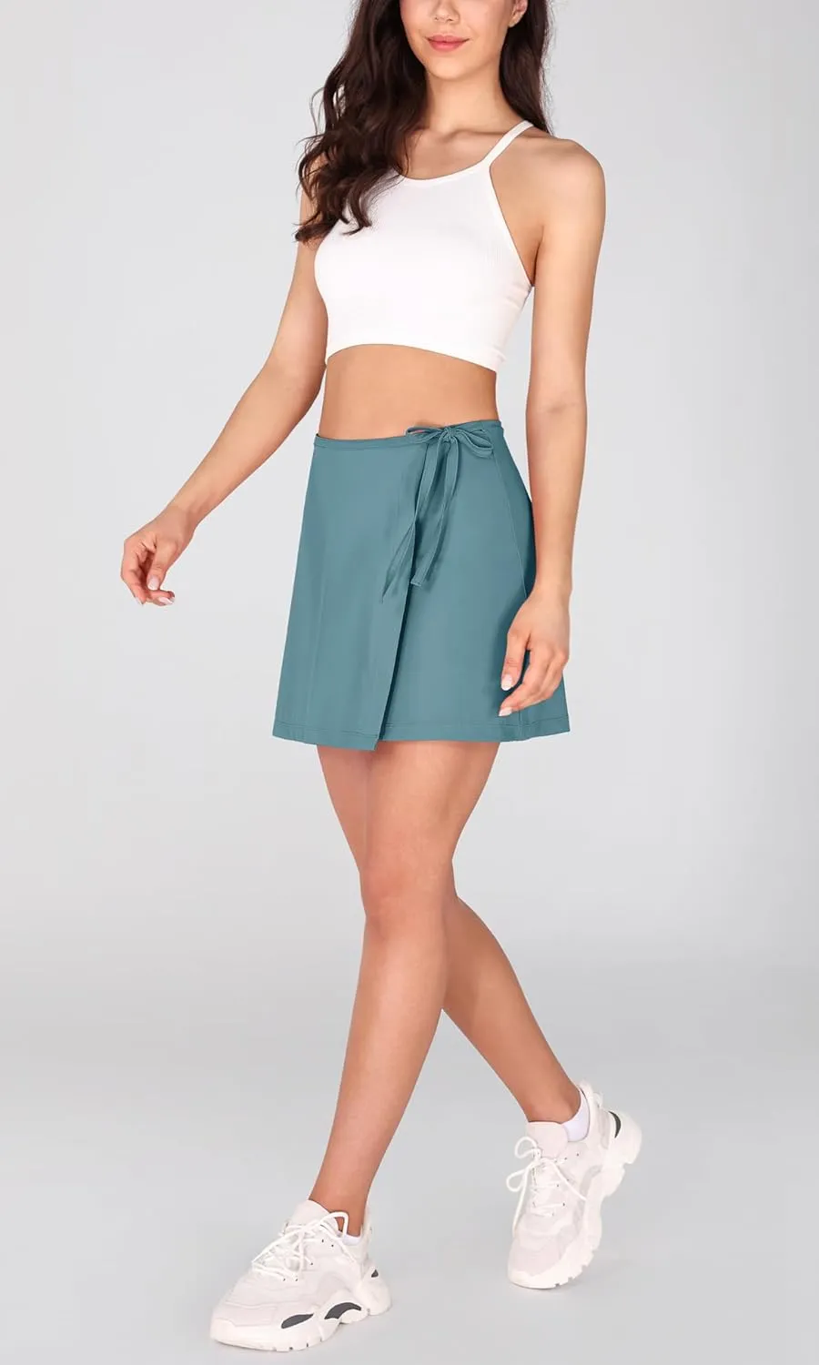 ODODOS Wrap Skorts for Women Built-in Shorts High Waist Tennis Skirts with Pockets for Casual Athletic Golf