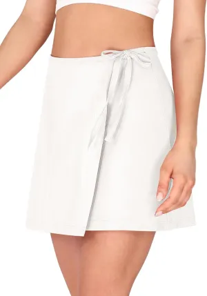 ODODOS Wrap Skorts for Women Built-in Shorts High Waist Tennis Skirts with Pockets for Casual Athletic Golf