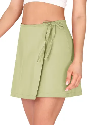 ODODOS Wrap Skorts for Women Built-in Shorts High Waist Tennis Skirts with Pockets for Casual Athletic Golf