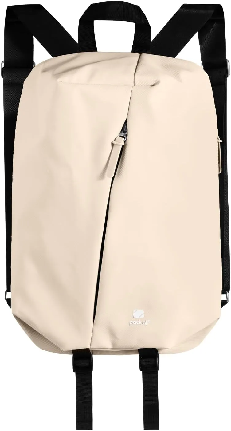 pack all 12L Water-Resistant Gym Bag, Comfortable Casual Daypack, Lightweight Sports Bag, Fitness Backpack, Multi-Functional Travel Organizer for College Hiking Cycling (Light Beige)