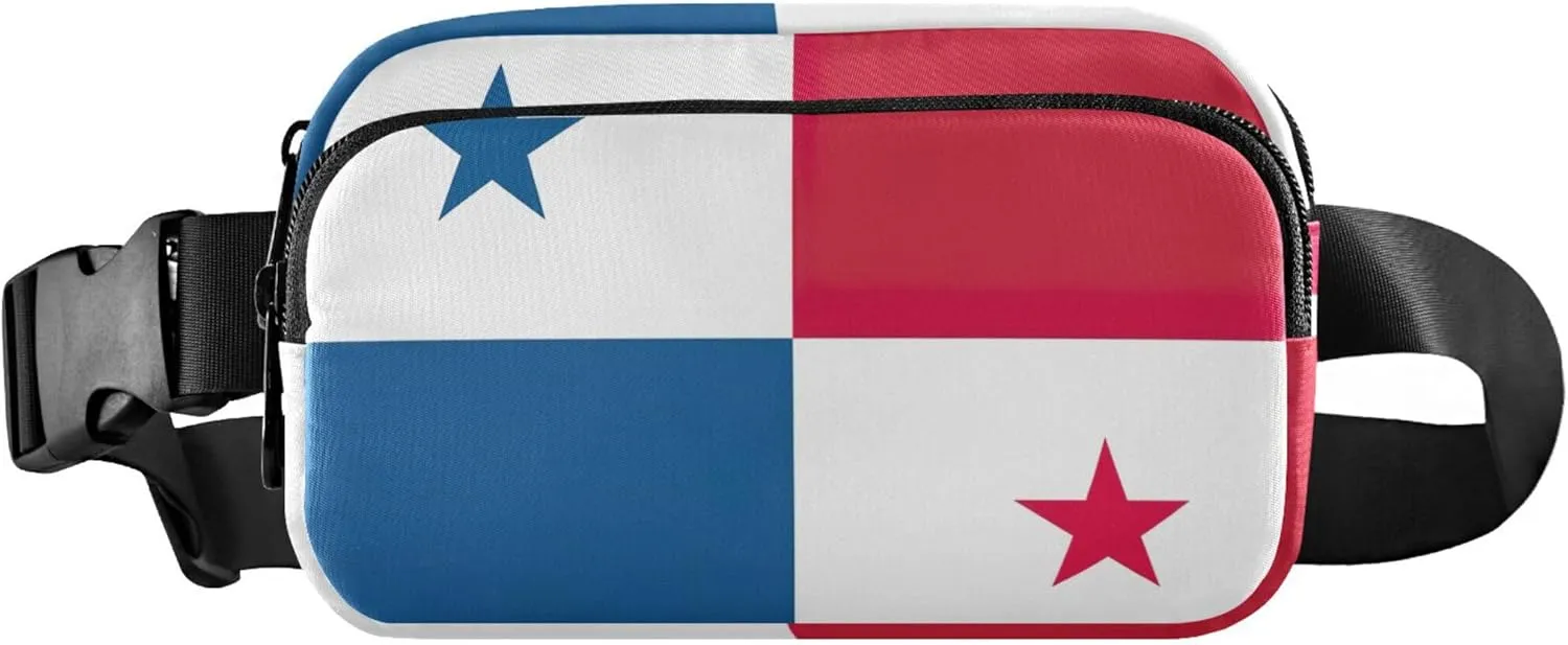Panama Flag Womens Fanny Pack Funky Belt Bags Hip Pack Waterproof Cross Body Waist Purse