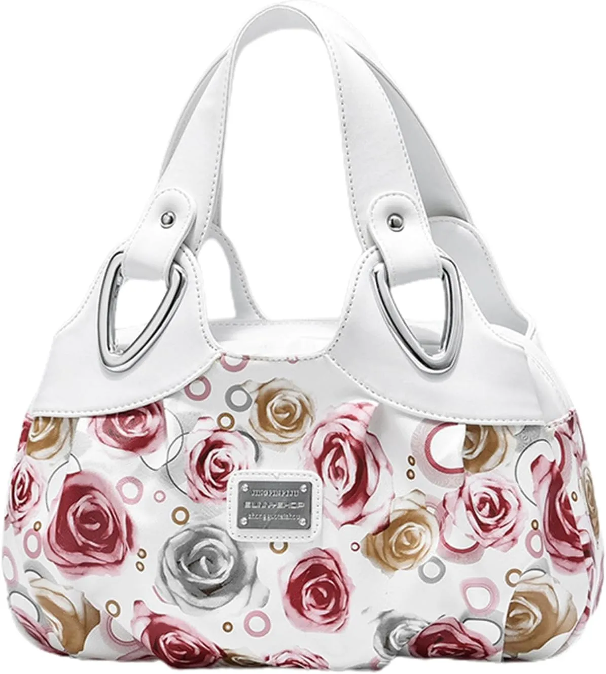 PU Leather Purses and Handbags for Women, Fashion Flower Pattern Large capacity Satchel Best Holiday Gift for Ladiesbag1385OWOISS