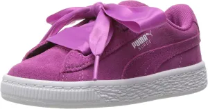 Puma Baby Girls Suede Heart Sneaker, Rose Violet White, 7 Infant