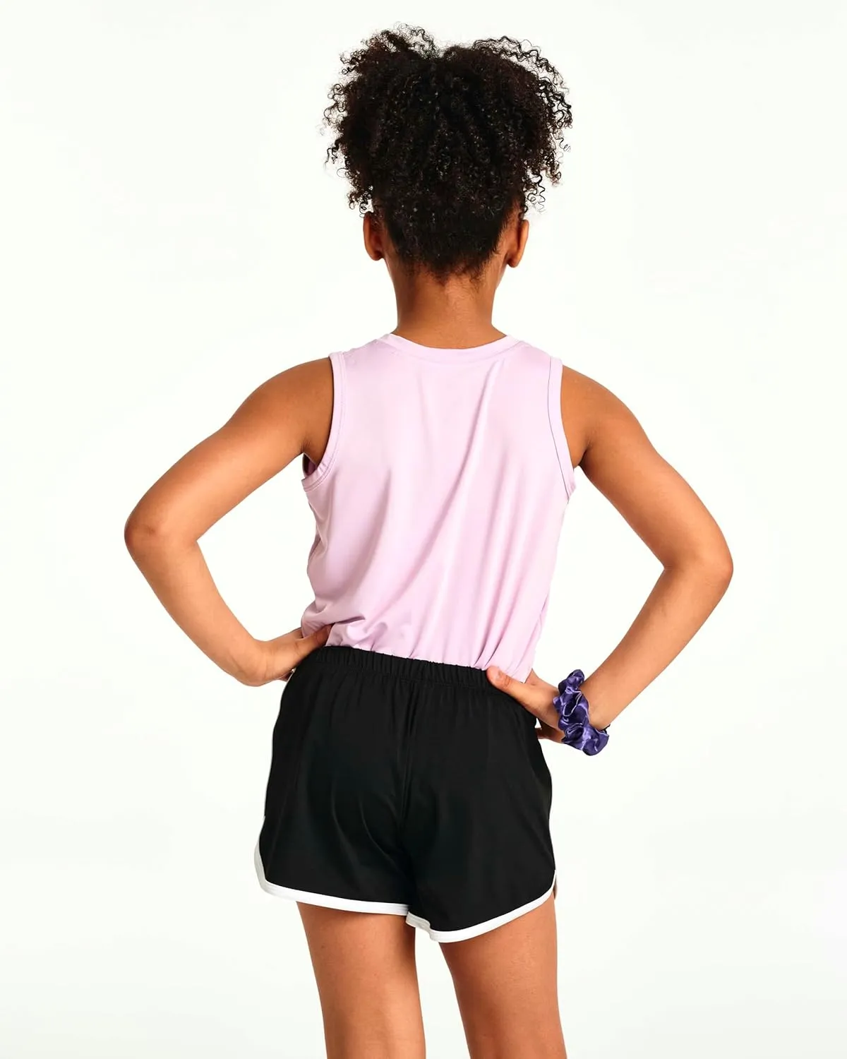 Real Essentials 5 Pack: Girls' Dry-Fit Active Athletic Dolphin Shorts (Ages 4-16)