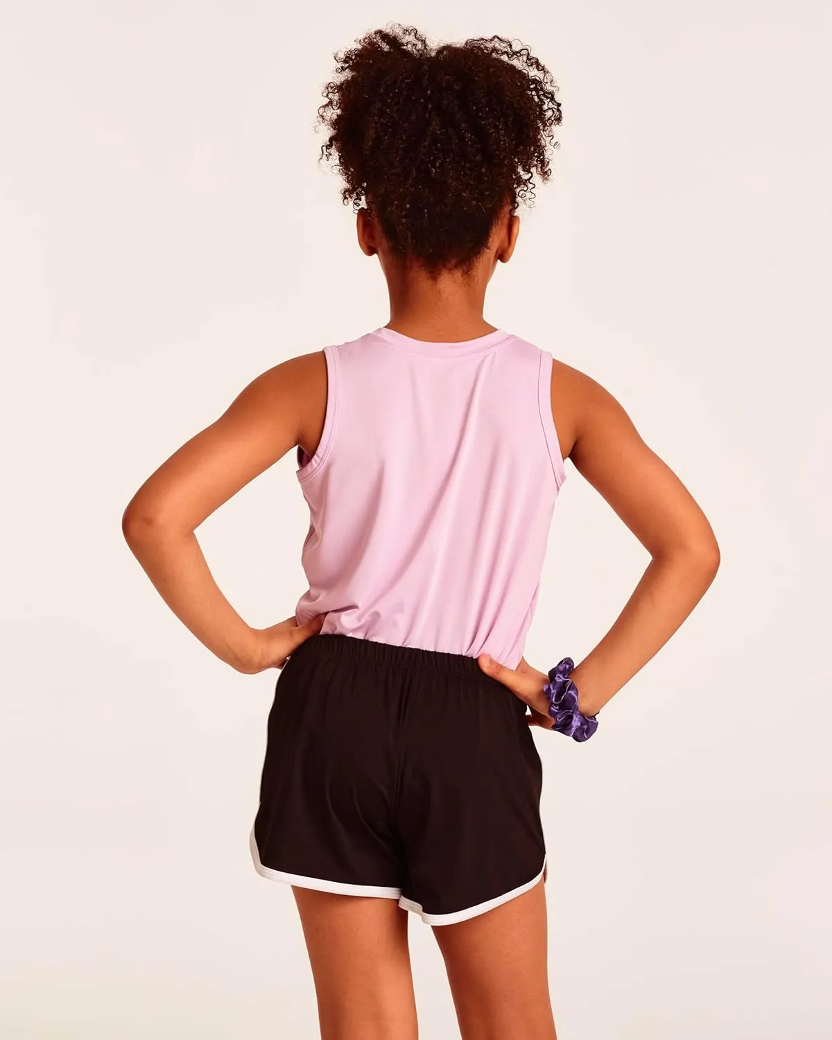 Real Essentials 5 Pack: Girls' Dry-Fit Active Athletic Dolphin Shorts (Ages 4-16)