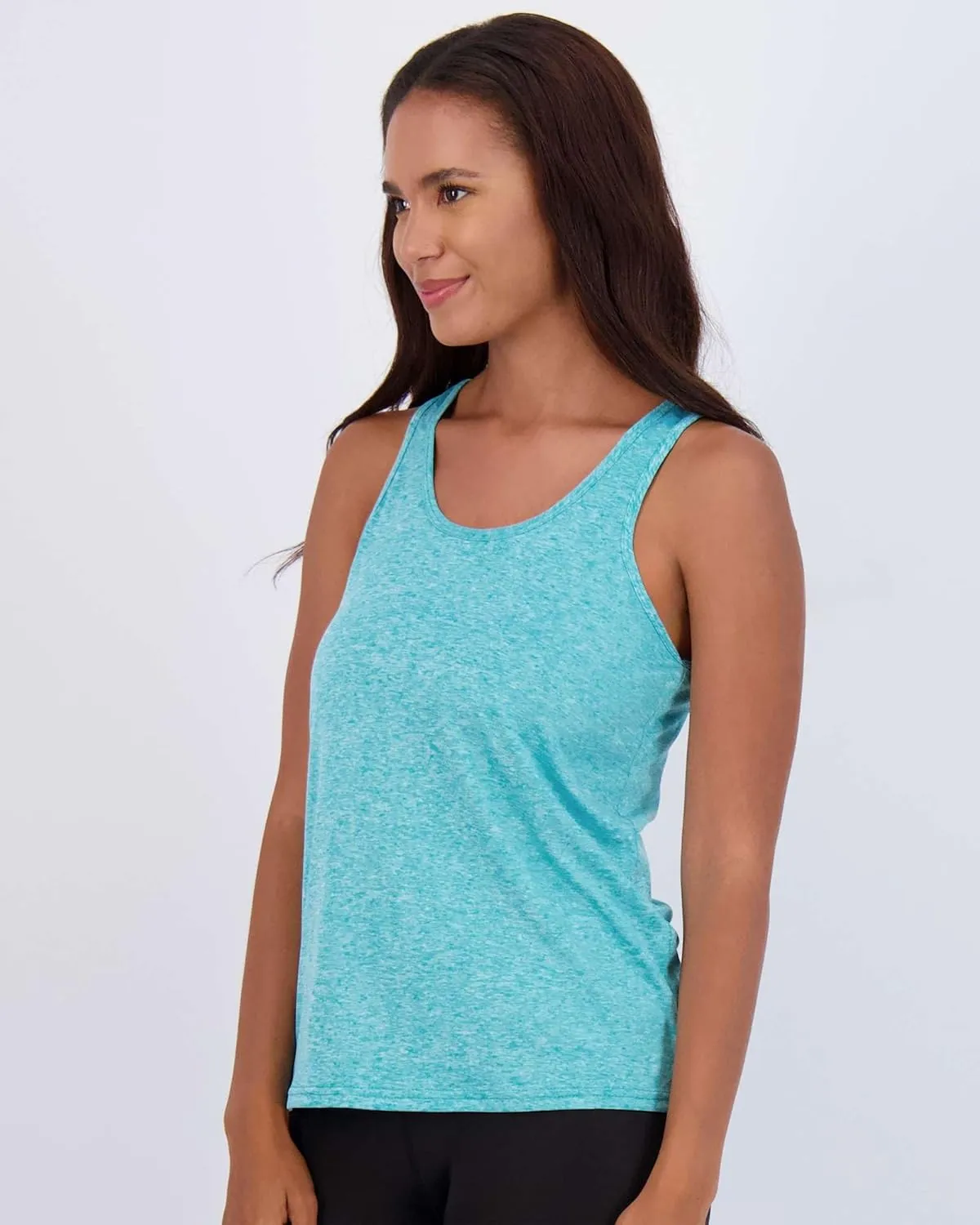 Real Essentials 5-Pack Women's Racerback Tank Top Dry-Fit Athletic Performance Yoga Activewear (Available in Plus Size)