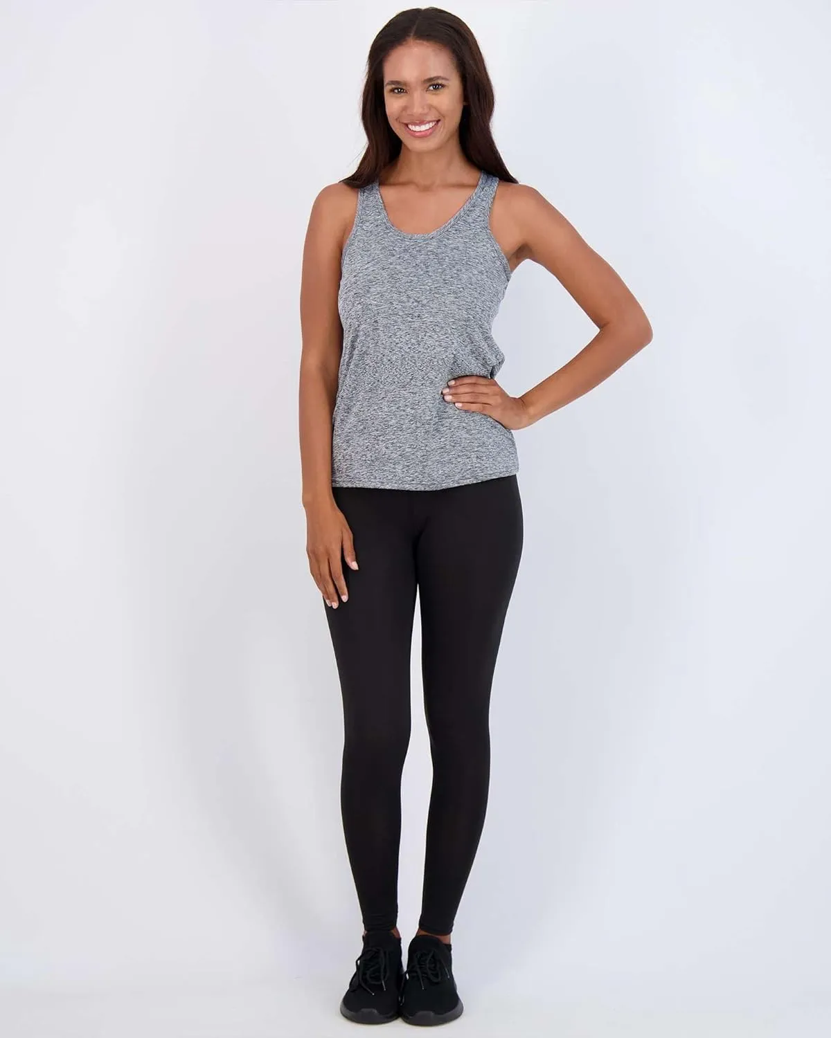 Real Essentials 5-Pack Women's Racerback Tank Top Dry-Fit Athletic Performance Yoga Activewear (Available in Plus Size)