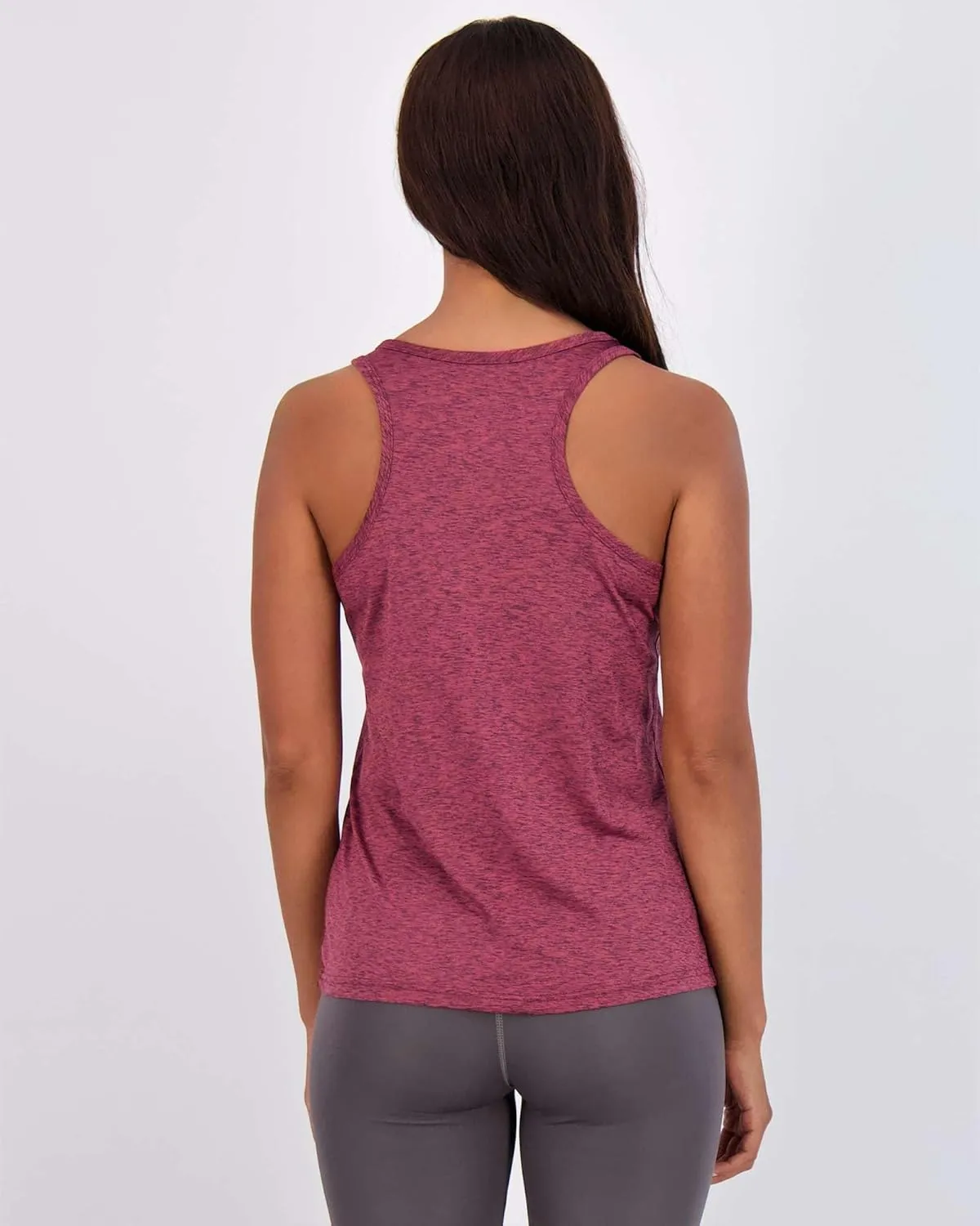 Real Essentials 5-Pack Women's Racerback Tank Top Dry-Fit Athletic Performance Yoga Activewear (Available in Plus Size)